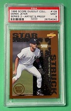 1996 SCORE DUGOUT COLLECTION SERIES 2 DEREK JETER ARTIST'S PROOF ROOKIE RC PSA 9