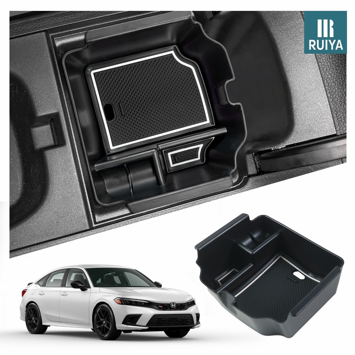 RUIYA Car Center Console Storage Box Tray For 2022-2025 Honda