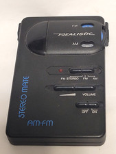 Vintage Realistic AM/FM Pocket Radio Model 12-182 with Belt Clip, New Batteries