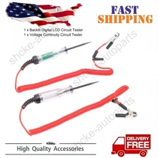 2X 6-24V Digital Electric Voltage Circuit Tester Automotive Test Light Car Truck