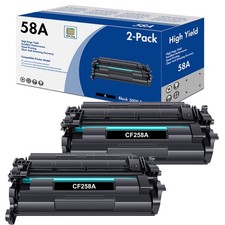 2PK WITH CHIP CF258A Toner Cartridge for HP 58A M404 M404dn MFP M428fdw M428fdn