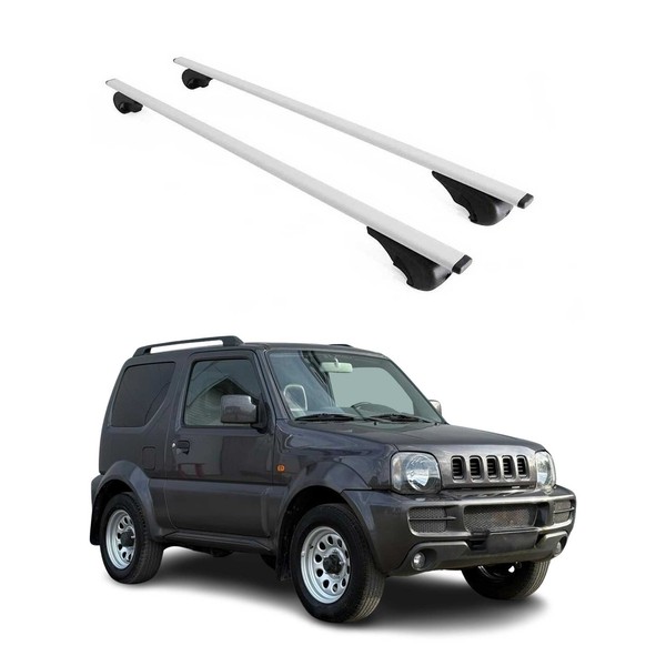 DachträGer GrundträGer FüR Suzuki Jimny Mk3 1998-2018 75Kg Stahl Silber 2 Tlg-image