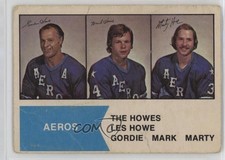 1974-75 O-Pee-Chee WHA Gordie Howe Mark Howe Marty Howe #1 HOF 7ns