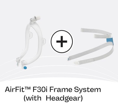 ResMed AirFit F30i Frame with Hose Elbow Standard & Headgear