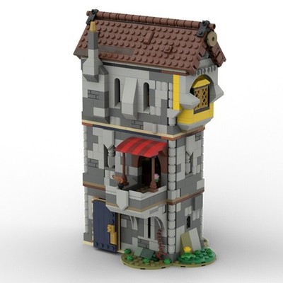 MOC Medieval House with Detailed Interior Modular Building Set 969 Pcs