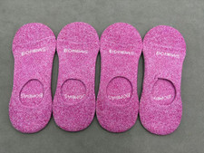 4 pairs Women's Marl Cushioned No Shows Socks Size Medium 8-10.5 Pink