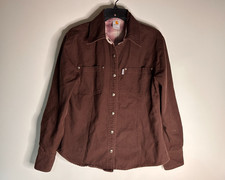 Carhartt Brown Button Front Jacket Women Size S