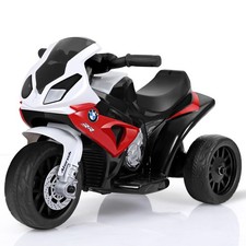 Kids Ride On Motorcycle BMW Licensed 6V Electric 3 Wheels w/ Music Light Red