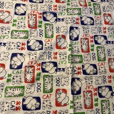 flannel fabric -2 Yard 4  - Dog/cat