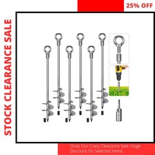 Screw In Ground Anchors 30 Inch 6 Pack