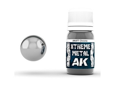 AK Interactive - CHROME XTREME METAL Enamel paint, 30ml, AK477