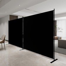 2-Panel  Room Divider 6ft Tall Portable Privacy Screen Wall Folding Partition