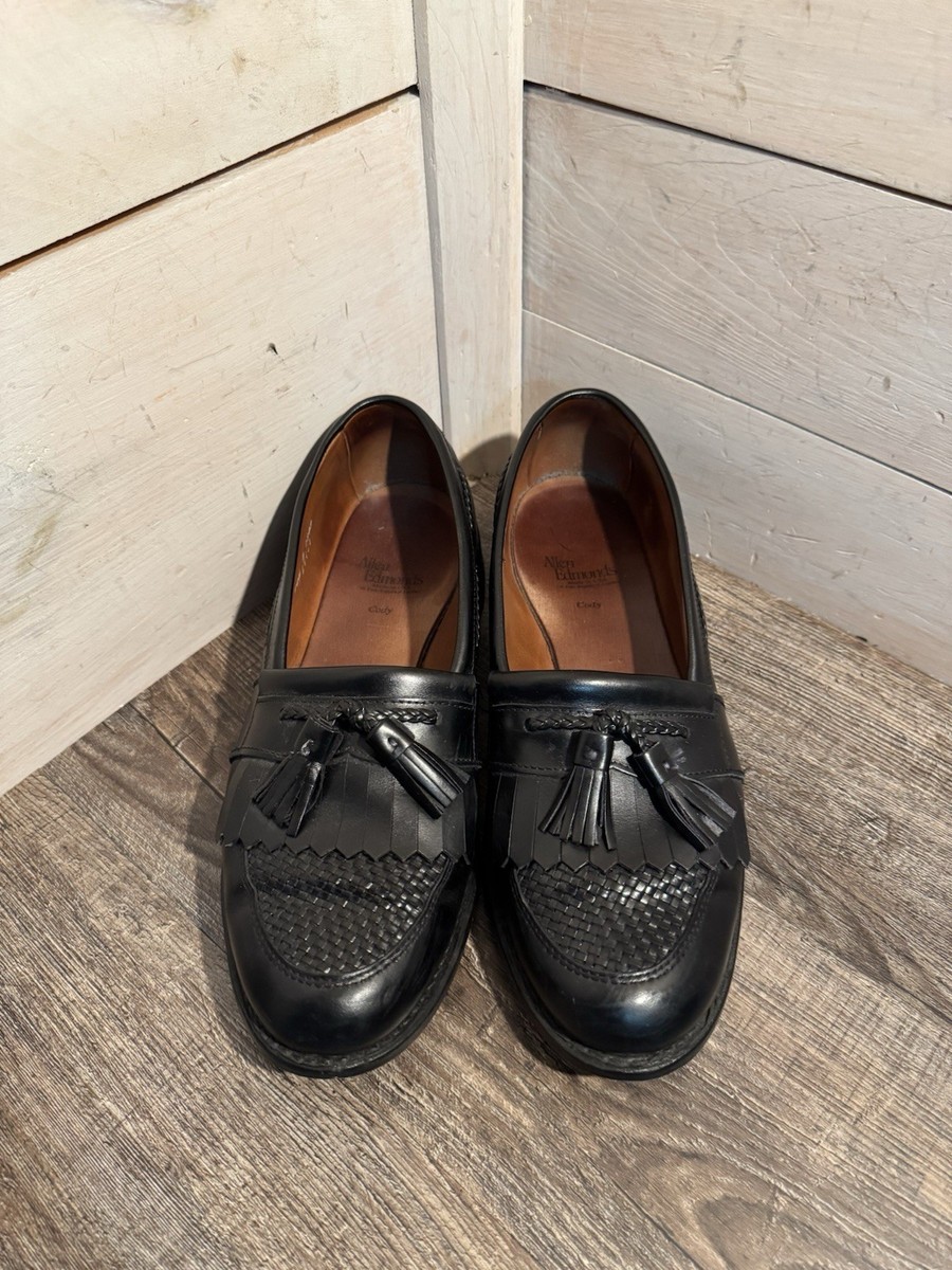 Allen Edmonds Cody Black Leather Braided Tassel Kiltie  display picture 1