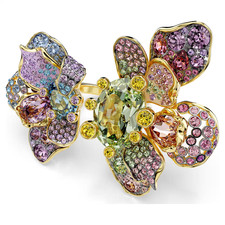 Idyllia ring Mixed cuts, Pavé, Flower, Multi...