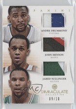 2012-13 Immaculate Trios Materials Prime 9/10 Andre Drummond Jared Sullinger 7y2