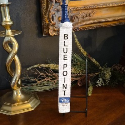Blue Point Winter Beer 14'' Tap Handle Knob Breweriana Collectible White Blue