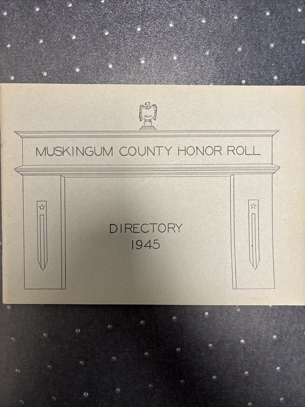 1945 Muskingum County Oh Honor Roll Directory For Military 