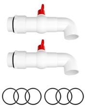 2 Inch Drum Faucet Plastic Barrel Spigot With EPDM Gasket 55 Gallon 2 Pack