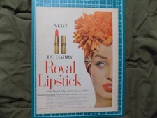 1958 PRINT AD  DU BARRY ROYAL LIPSTICK WITH ROYAL JELLY