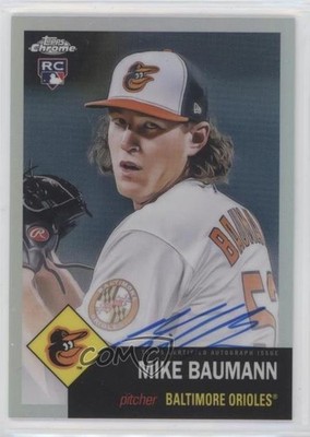 2022 Chrome Platinum Anniversary Refractor /199 Mike Baumann Rookie Auto RC v3x