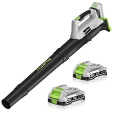 Leaf Blower Cordless with 2x2.0Ah Batteries and Fast Charger 21V Lightweight ...