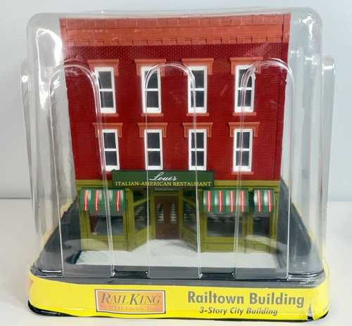 MTH Rail King 30-90657 calibre O 3 pisos edificio de la ciudad restaurante Loui’s | Condition: Used
