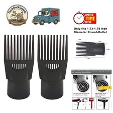 Professional Hair Styling Nozzles - Heat-Resistant Comb for Round Dryers, 2 Pcs