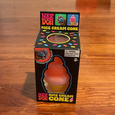 Nee Doh Nice Cream Cone Tactile Squeeze Toy, Multicolor, Ages 3 