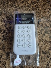 SimpliSafe Home Security System Keypad Remote White Model SSKP3 W/ Wall Bracket
