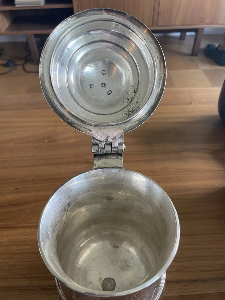 Jarra georgiana de plata esterlina del siglo XVIII Crump Londres 1773 Foto 4 de 4