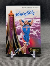 2024-25 Panini Select Ben Wallace /75 Purple In Flight Signatures #IFS-WAL 