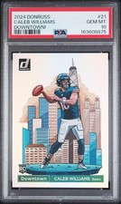 2024 PANINI DONRUSS DOWNTOWN! #21 CALEB WILLIAMS ROOKIE RC PSA 10