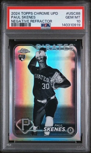 PSA 10 2024 Topps Chrome Update- Paul Skenes #USC88 Negative Refractor (RC)