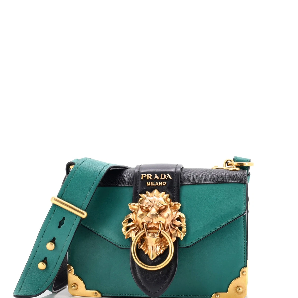 Prada Animalier Cahier Crossbody Bag Leather Small | eBay