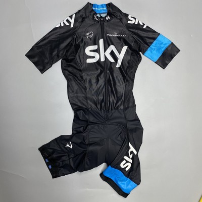 RAPHA Sky ProTeam Aero TT Suit Men's  Xs One Piece Black Mesh Bib Summer