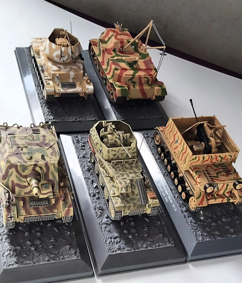 1/43 LOT DE 5 CHARS ALLEMANDS ALTAYA AVEC BOÎTES. - Photo 2/4