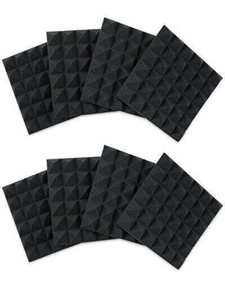 Gator Frameworks 2 Thick Acoustic Foam Pyramid Panels 12x12''; Charcoal - 9 Pack''