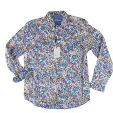 Robert Graham Flip Cuff Colorful Button Up Shirt Mens XL Classic Fit  198