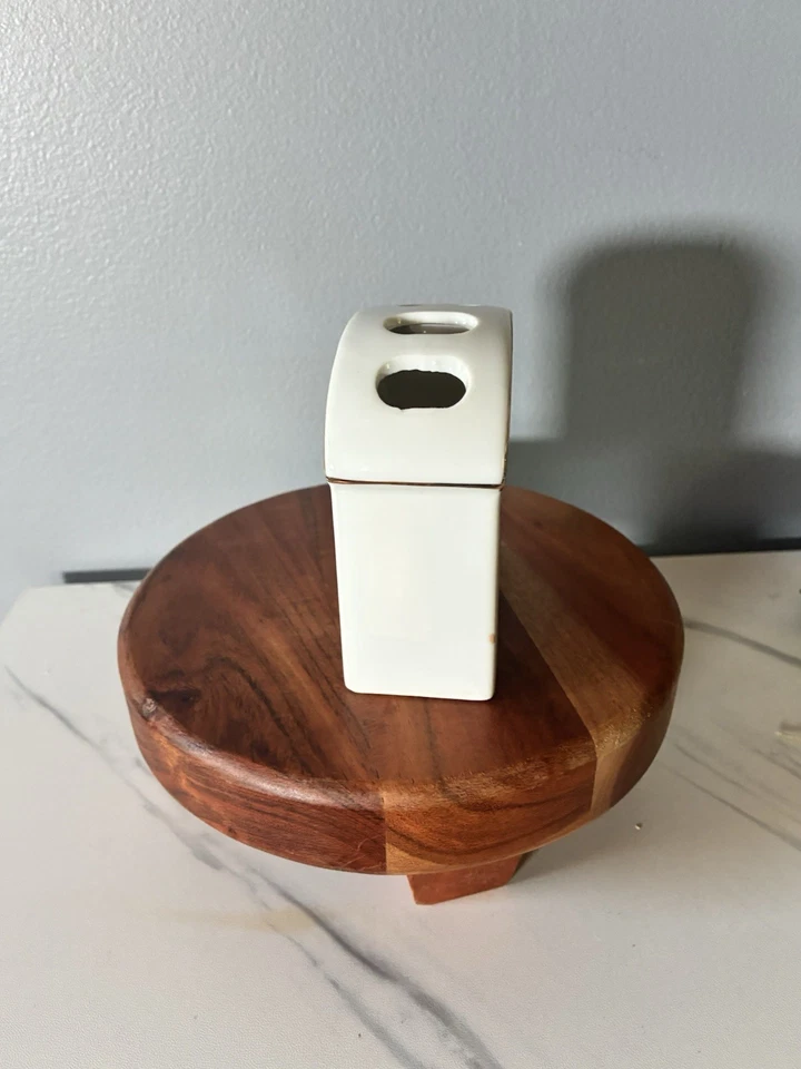 Винтажный цветочный фарфоровый держатель для зубной щетки — керамическая отделка золотом декор для туалетного столика - Изображение 4 из 4