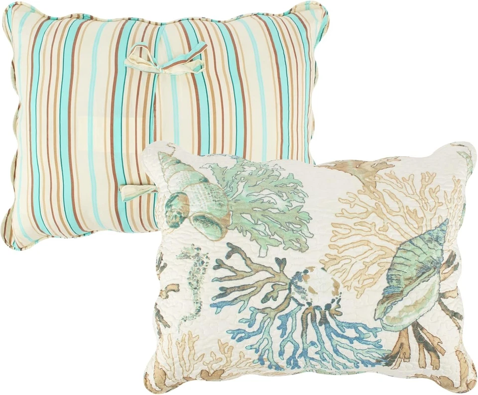 Набор одеял Barefoot Bungalow Atlantis Coastal, 3 штуки King/Cal King, нефрит  - Изображение 4 из 4