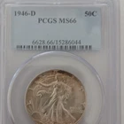 1946-D Liberty Walking Half Dollar PCGS MS66 Silver 50C Uncirculated Denver