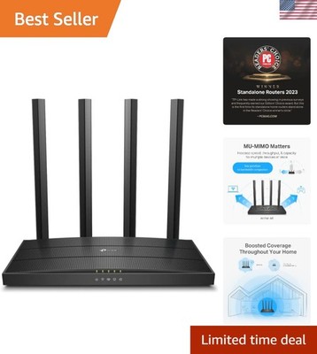 Archer A6 Gigabit WiFi Router - 1200 Mbps Dual Band & Enhanced Security Features