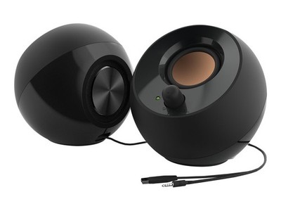 Creative Pebble V2 2.0 , PC-Lautsprecher schwarz, Klinke, USB-C