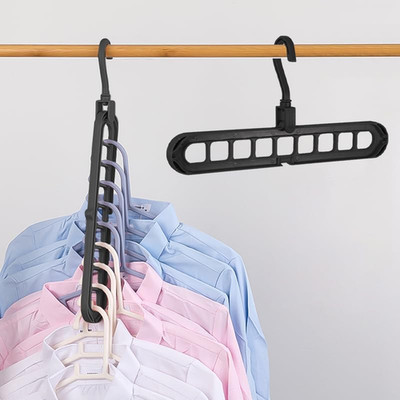 Space Saving Closet Hanger Organizer Heavy Duty Collapsible Clothes Hanger