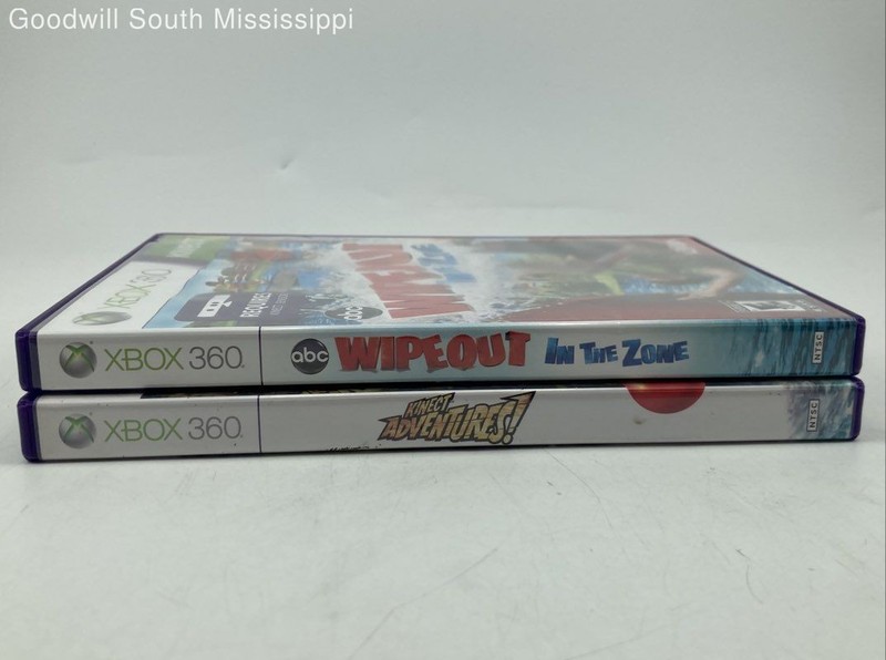 Microsoft Xbox 360 Outdoors Video Game Lot2- Kinect Adventures/Wipeout