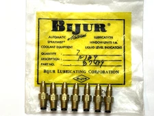 Lot of (7) BIJUR B2499 (FJB 4) ONE-WAY metering inline check valve 5/32" - NOS