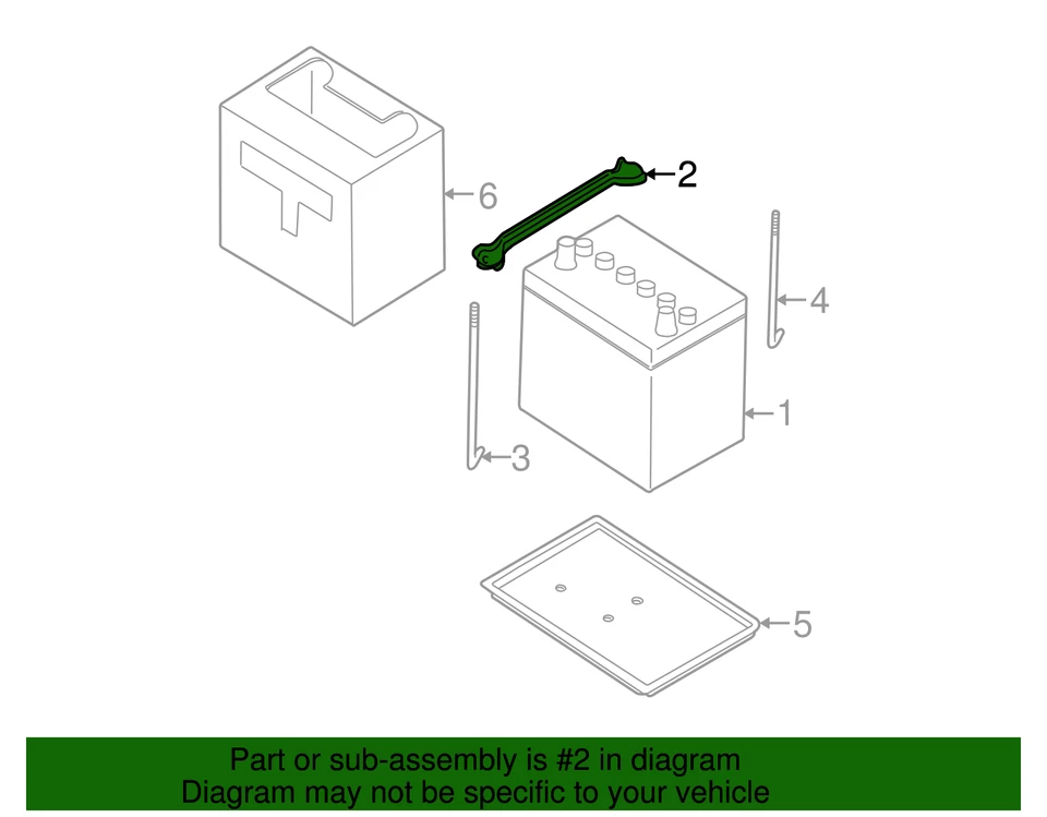 Genuine Nissan Battery Hold Down 24420-M6600 - Image 2 of 2