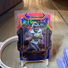 2021 Panini Select - Club Level Tyler Lockett #230 Red & Blue Prizm Die-Cut