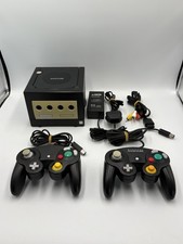 Nintendo GameCube DOL-001 Black Console Set Up Bundle 2 Controller PSU & AV GWO