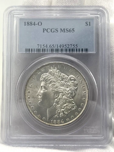 1884-O $1 Morgan Dollar PCGS MS65 New Orleans 90% Silver US Coin